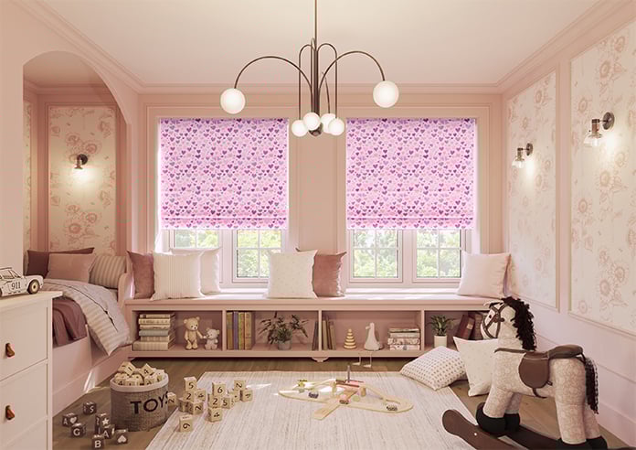 Sweetheart, Pink - Motorised Roman Blind - Image 8